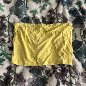 used AMERICAN EAGLE OUTFITTERS Neon yellow strapless cropped top